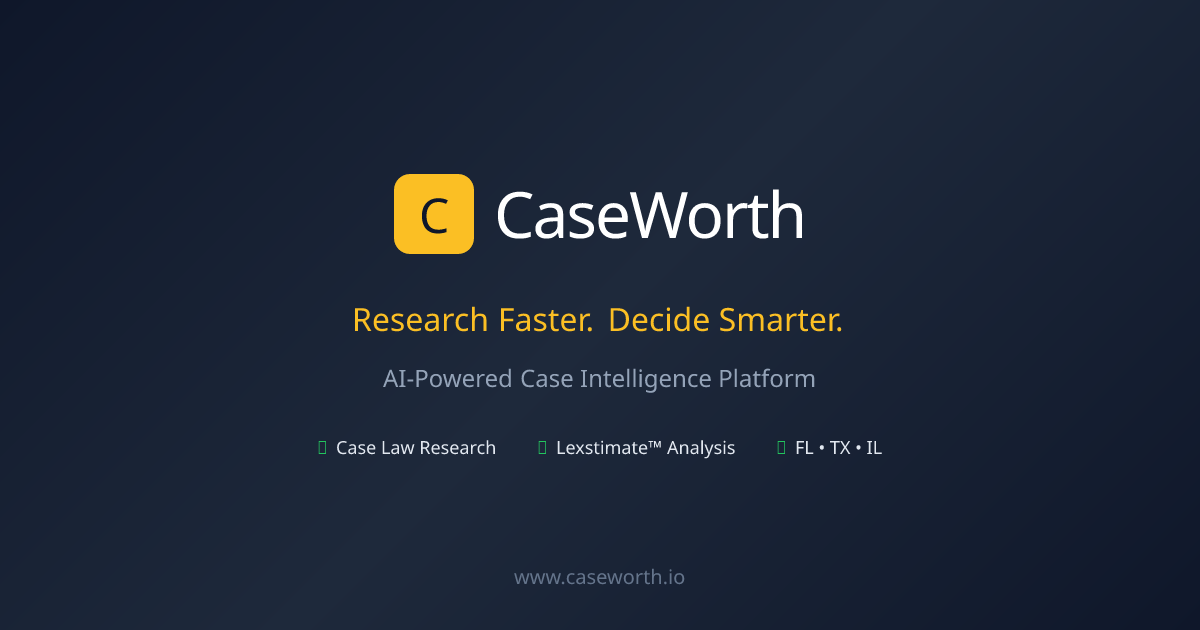 Caseworth — What Is My Case Worth? Free, Cited Estimate